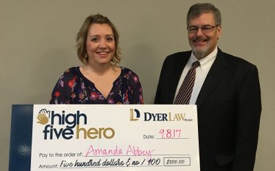 High Five Hero Helps Dyer Law “Pay It Forward”